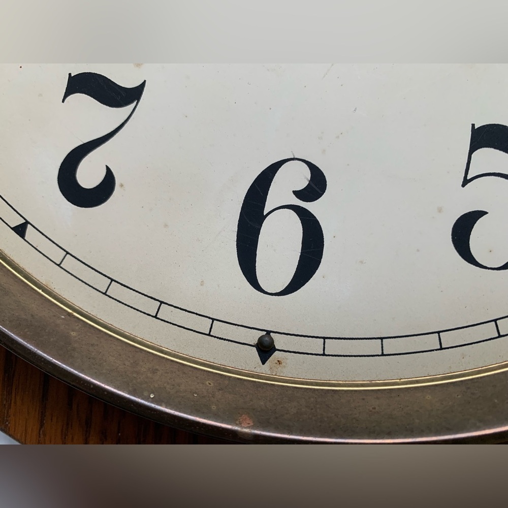 Vintage NewEnglandClockCo PocketwatchWall Clock Battery AsIs 💖 Priority Shipping - Picture 6 of 8